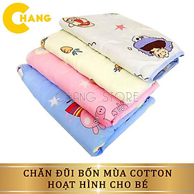 Chăn Đũi Điều Hòa Chất Liệu Cotton Họa Tiết Dễ Thương Cho Bé