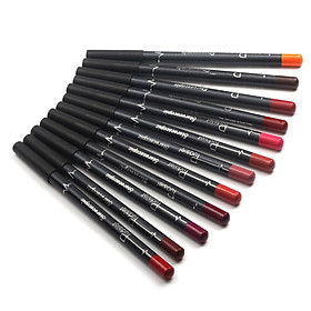 12 Colors Lip Pencil Set Waterproof Long-lasting Lip Liner Matt Lipstick Pen