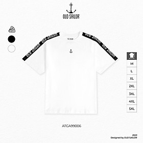 Áo thun phối viền nam Old Sailor - O.S.L TEXT LINE TEE - 99006 - Big size upto 5XL