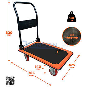 Mua Xe đẩy hàng 4 bánh gấp gọn Kanson Handtruck TP-XDT003 - tải trọng 150kg