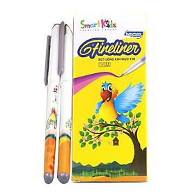 Combo 6 Bút lông kim Smartkids Fineliner mực tím SK-FL001PP