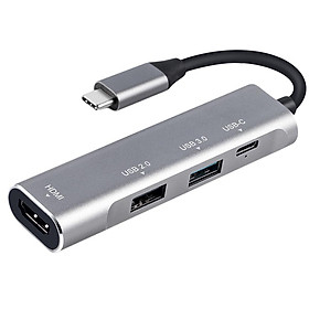 Grey USB C Hub USB-C Type C to 4K HDMI USB 3.0 2.0 PD Port for MacBook Pro