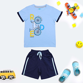 Đồ Bộ Thun Bé Trai Áo Tay Ngắn Lật Quần Dài Qua Gối In Xe Đạp MEEJENA Size 6-14 ️Bộ Bé Trai In Xe Đạp 18-33 kg️Đồ Bộ Bé Trai Tay Lật Phối Màu 4-10 Tuổi️Bộ Bé Trai Quần In 2 Sọc 100% Cotton 4C-920