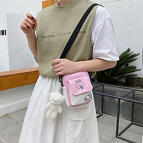 Túi Vải Mini Đeo Chéo Cho Nữ Siêu Cute, Túi Đeo Vai Nữ Thời Trang Phong Cách Nhật Bản, Nhiều Màu Sắc Cá Tính