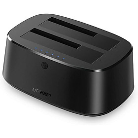 Mua USB 3.0 đế gắn 2 ổ cứng có 2 khay ra SATA EU Ugreen 50857 CM198 Hàng Chính Hãng