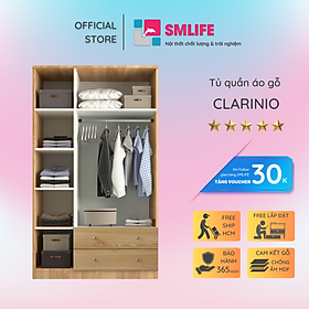 Mua Tủ đựng quần áo gỗ công nghiệp hiện đại SMLIFE Clarinio