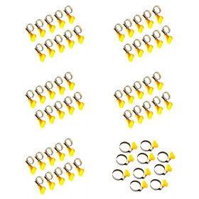 60Piece Tube Clamp Fit Tube O.D Handle Clamp Stainless Steel Hose