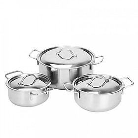 Mua Bộ 3 nồi inox 1 đáy