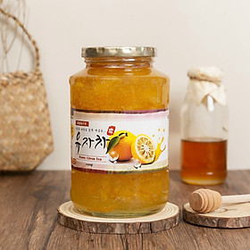 Trà mật ong chanh Hàn Quốc (Honey Citron Tea) - khắc phục hiệu quả ho, viêm họng, thúc đẩy tiêu hóa, đào thải độc tố, làm đẹp da, tăng cường sức đề kháng