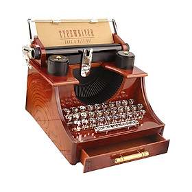 Hình ảnh Clockwork Music Box Vintage music box Jewelry Box Vintage Antique Nostalgic Mechanical Desktop Elegant Typewriter Music Box for Party Birthday