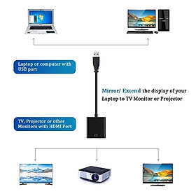 USB 3.0 to HDMI HD 1080P Video Cable Adapter with Audio Output for Windows XP / 10 / 8.1 / 8 / 7