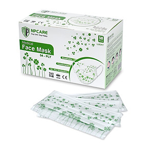 Khẩu trang y tế 4 lớp May mắn Lucky NPCARE - Hộp 50 cái