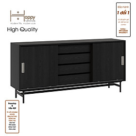 [Happy Home Furniture] LUCA, Tủ lưu trữ 4 ngăn cánh lùa - Chân sắt, 150cm x 36cm x 70cm ( DxRxC), TCL_022