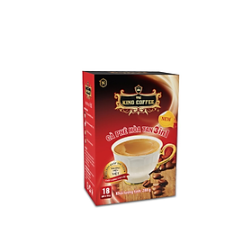 Cà Phê Hòa Tan 3IN1 KING COFFEE - Hộp 10 gói x 16g - Từ hạt café Arabica và Robusta