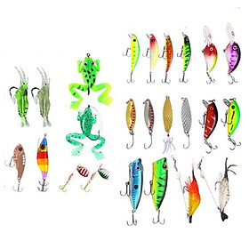 Hình ảnh 24 Days Fishing Lures Set 2023 Xmas Calendar Fishing Toys for Xmas Father