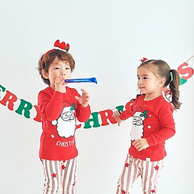 Jeonghan Ttasom Đồ ngủ trẻ em 100%cotton chủ đề Giáng sinh - hình ông già Noel - TT001