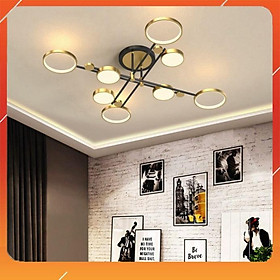 Đèn ốp trần led phong cách Bắc Âu màu vàng trang trí phòng khách, sảnh phòng ngủ, decor spa, khách sản HL8006-8