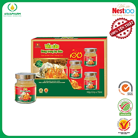 Nước yến sào Nest100 Đông trùng hạ thảo- hộp 6 lọ 70 ml