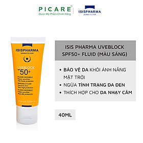 Kem Chống Nắng Dành Cho Da Nhờn ISISPharma Uveblock Spf50+ Dry Touch 40ml ( Không Màu )