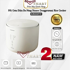 Nồi Cơm Điện Đa Năng Lock&Lock Bianco Donggeurami Rice Cooker 1L - EJR334IVY - Lòng Men Sứ - Hàng Chính Hãng