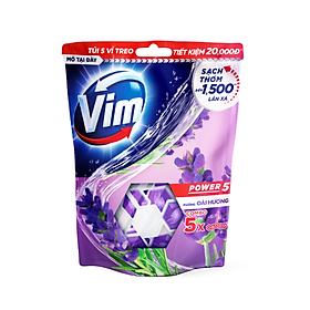 Combo 5 Bộ Viên tẩy bồn cầu Vim Power 5 Hương Lavender 275G (5x55G)