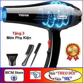 Máy Sấy Tóc VIHAM Công Suất 2000W, Tặng 3 Món Phụ Kiện - Hàng Chính Hãng