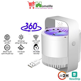 Mua Đèn Bắt Muỗi  Côn Trùng Xách Tay Mosquito Killer Lamp Xoay 360 Tiện Lợi - Cảm Ứng Ánh Sáng Không Tiếng Ồn