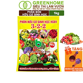 Mua Phân Bón Hữu Cơ Greenhome  Better  Bao 1kg  Sinh Học Giúp Cây Khoẻ  Ổn Định  Sai Hoa  Đậu Trái