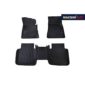 Thảm lót sàn xe ô tô BMW 7 series 2016 - 2020 Nhãn hiệu Macsim chất liệu nhựa TPV cao cấp màu đen