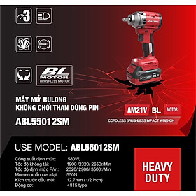 MÁY SIẾT BULÔNG 580W ABL55012SM BODY AMAXTOOLS - HÀNG CHÍNH HÃNG