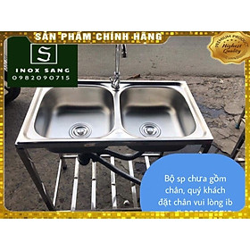 Mua Chậu Rửa Chén Inox 2 Ngăn / Bồn Rửa Chén 2 Hộc (đầy đủ phụ kiện)