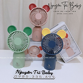 Mua Quạt mini cầm tay tích điện pin sạc Moaz bebe (màu ngẫu nhiên) - Hàng chính hãng