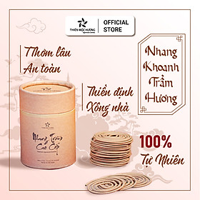 Nhang khoanh trầm hương tự nhiên - 40 khoanh - Thơm dịu nhẹ, lưu hương đến 3 giờ - Thiên Mộc Hương