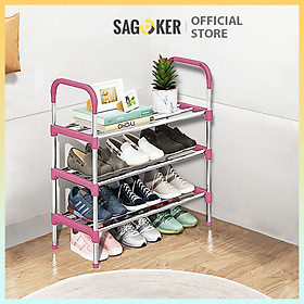 KỆ ĐỂ GIÀY DÉP SAGOKER, mã KED201 - Đen - 7 tầng