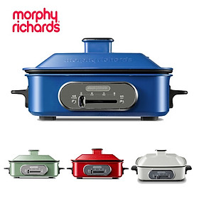 Nồi điện 3 trong 1 lẩu, hấp, nướng đa năng cao cấp Morphy Richards - Chất liệu: Nhôm hợp kim - Công suất 1400W - Có 4 màu - Hàng Nhập Khẩu
