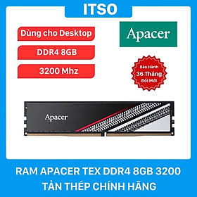 RAM Apacer DDR4 8GB bus 3200Mhz TEX tản nhiệt thép - Hàng chính hãng