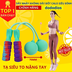 Dây nhảy không dây kèm tạ lớn hỗ trợ luyện tập gym, giảm cân - Chính hãng DoDoDios