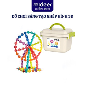 Đồ chơi sáng tạo ghép hình 3D Mideer Translucent Color Snowflake Blocks cho bé 3 4 5 6 7 tuổi