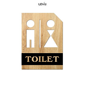 Bảng Gỗ Decor Toilet trang trí cửa nhà vệ sinh LEVU TL23