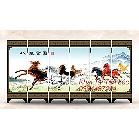 Mua Bình phong mini Mã đáo thành công - Bát mã toàn đồ