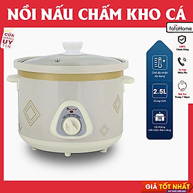 Mua Nồi Kho Cá- Nồi Nấu Cháo Chậm Đa Năng 2 5L Nhỏ Gọn Giao Màu Ngẫu Nhiên Hàng Nhập Khẩu
