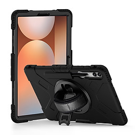 Ốp Lưng dành cho Samsung Galaxy Tab S10 Plus/S10 Ultra/S10 FE/S9/S9 FE/S9 Plus/S9 Plus FE/S9 Ultra/Tab S8 Plus/S8 Ultra/S7 Plus Có Chân Dựng, Dây Đeo Vai Và Tay Chống Sốc hiệu Zaki - Hàng Chính Hãng