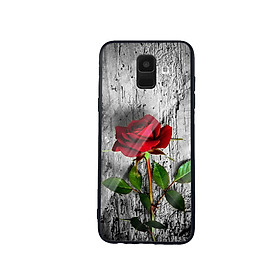 Ốp Lưng Kính Cường Lực cho điện thoại Samsung Galaxy A6 - Rose 09