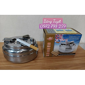 Mua Gạt tàn thuoc Inox có nút bấm đóng mở ngăn đựng tiện dụng dễ vệ sinh