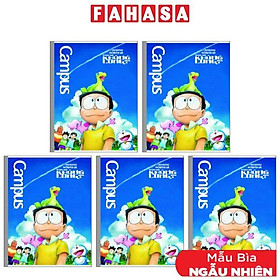 Combo 5 Tập Doraemon Nobita's New Dinosaur - 4 Ô Ly 48 Trang ĐL 120g/m2 - Campus NB-BDND48 (Mẫu Màu Giao Ngẫu Nhiên)