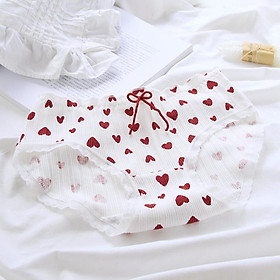 Quần Lót Nữ Cotton Kháng Khuẩn Ngang Eo Tim-Dâu Tây Hàng Loại Đẹp
