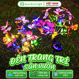 Mua Đèn Trang Trí Năng Lượng Mặt Trời Hình Bướm  Nhiều Màu Sắc  17 Đèn Hình Bướm - DA3044
