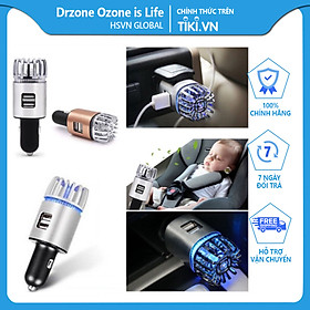 Máy lọc không khí ô tô Dr.Ozone IA 560 tạo ion âm khử mùi ô tô kiêm 2 cổng sạc USB - Hàng Chính Hãng