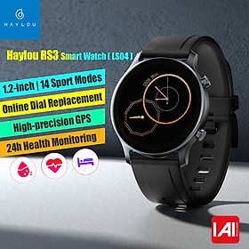 Haylou RS3 Smart Watch (LS04) Sports Bracelet 1.2-Inch AMOLED HD Display BT5.0 Fitness Tracker 14 Workout Modes/GPS