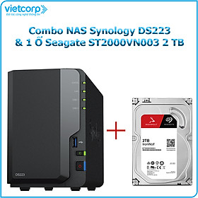 Mua Combo Thiết bị lưu trữ NAS Synology DS223 và 1 Ổ cứng Seagate ST2000VN003 2 TB - Hàng Chính Hãng